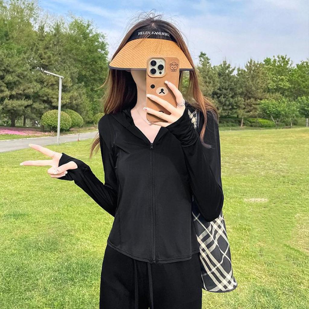 Jaket Anti-UV Ice Silk Ramping, Tipis Adem, Anti UV, Napas Udara untuk Luar Ruangan Musim Panas Jaket Anti-UV Ice Silk Ramping, Tipis Adem, Anti UV, Napas Udara untuk Luar Ruangan Musim Panas