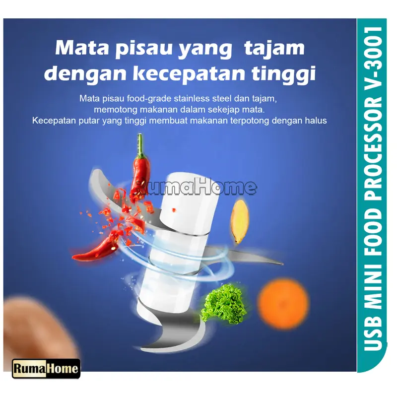 USB Mini Chopper V-3001 USB Mini Food Processor  Usb Blender mini Serbaguna  Blender Bumbu Portable 4