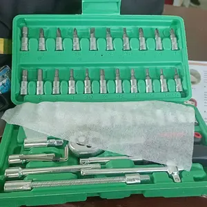 Set Kunci Sok Kunci Shock 46 pcs Mobil Motor Lengkap Socket Tool Kit Pas Ring L Motor Mobil