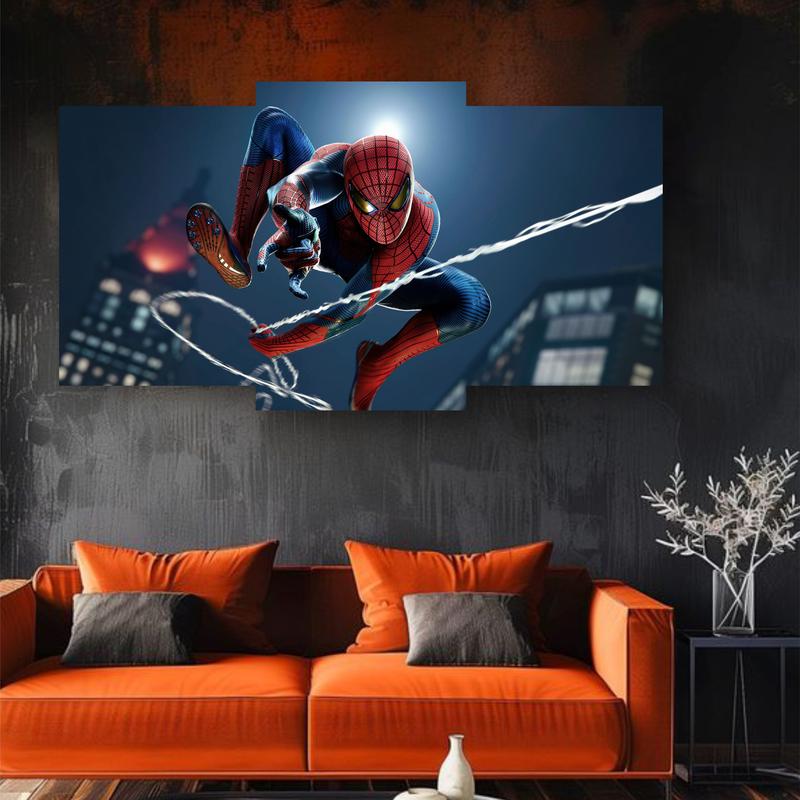 hiasan dinding spider man satu set ukuran 90cm x 50cm pajangan dinding 2