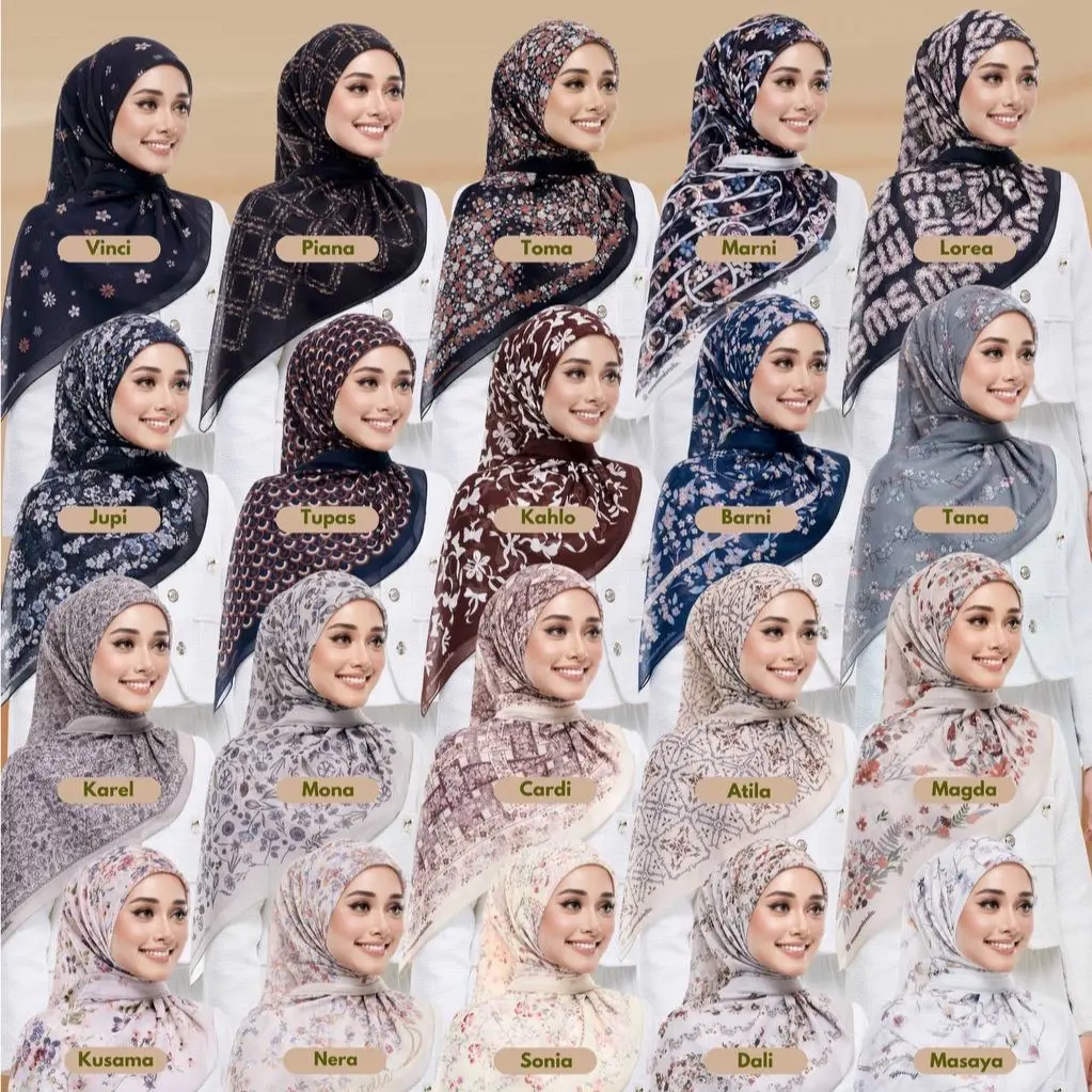 MOONANDSTELLA Earthy & Klasik Malaya Bawal Collection Hijab