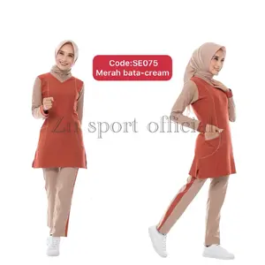 Baju senam perempuan dewasa setelan olahraga cewek muslim ZN SPORT Wanita Celana Panjang Atasan polos