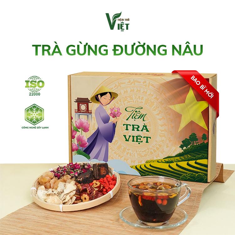 Trà Gừng Đường Nâu 6 Vị - Điều Hòa Kinh Nguyệt, Giảm Đau Bụng Kinh - Tiệm Trà Việt
