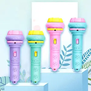 Senter Proyektor Anak 3 Piringan Motif Lucu Bahan Plastik / Mainan Edukasi Gambar Hewan Cerita Tidur