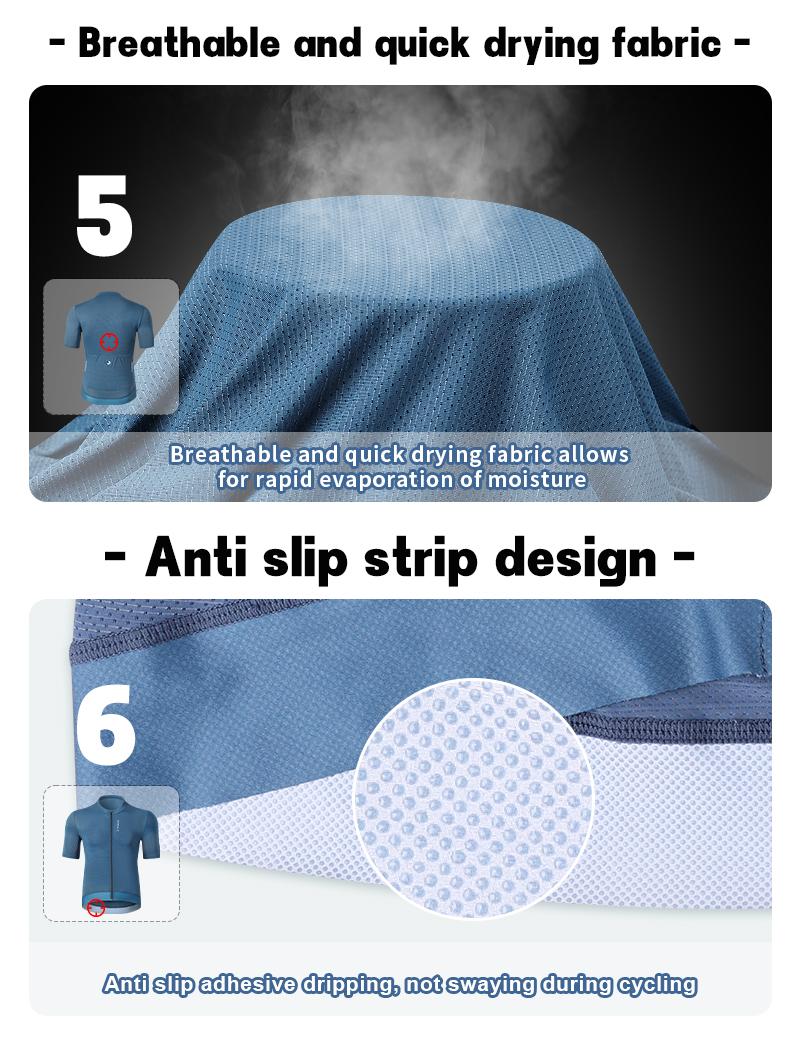 Product Introduction of Áo Thi Đấu Đạp Xe, X-TIGER, Dành Cho Nam Giới, Nhẹ, Áo Thi Đấu Ngắn Tay Đạp Xe, Chất Lượng Cao, Thoáng Khí, Ba Túi Sport Top 14