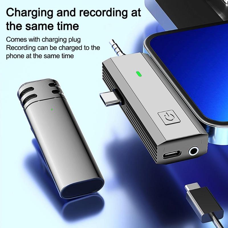 ⚡COD sent out within 24 hours High quality 3 In 1 Plug play Wireless Lavalier Microphone,Intelligent Noise-Reducing No delay Mic For iOS Type-C 3.5mm Jack Compatible with multiple devices 4