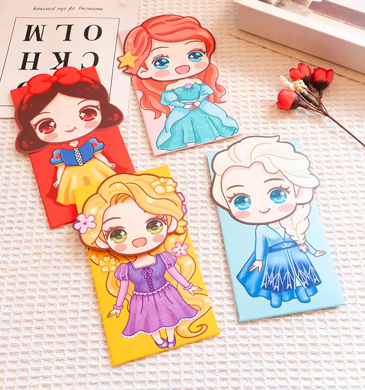 Sampul Duit Raya Money Envelope CNY Red Packet Cartoon Superhero/Avengers/Minnie Mickey/Unicorn/Mermaid princess Angbao Kids Birthday Gift