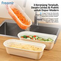 Gambar (AF) freemir Alat Potong Sayur 9 in 1 Multifungsi Untuk Memotong Mencuci Menyimpan Sayuran Vegetable Cutter Kitchenware Premium - Beige  dari freemir Jabodetabek Kab. Bekasi 3 Tokopedia