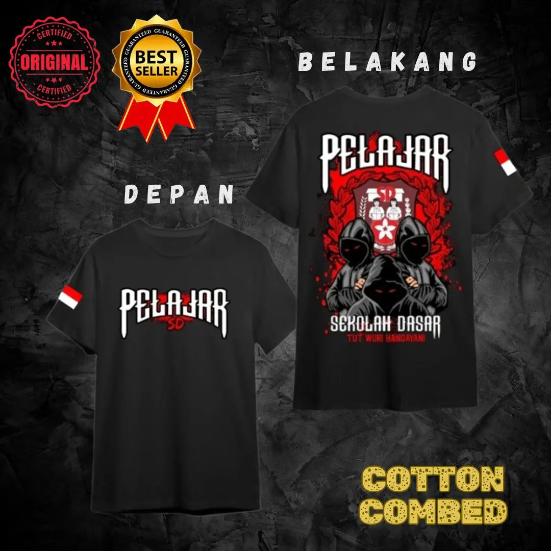 ZULMY - Kaos Pelajar SD kece- Tshirt Anak - Kaos Anak Unisex - Kaos Katun Combed Viral