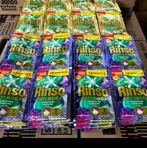 RINSO 52 PCS Detergen Cair 500AN Kemasan 20ML Liquid Detergent Cairan Cocok untuk Pencucian Sehari-hari - Karton