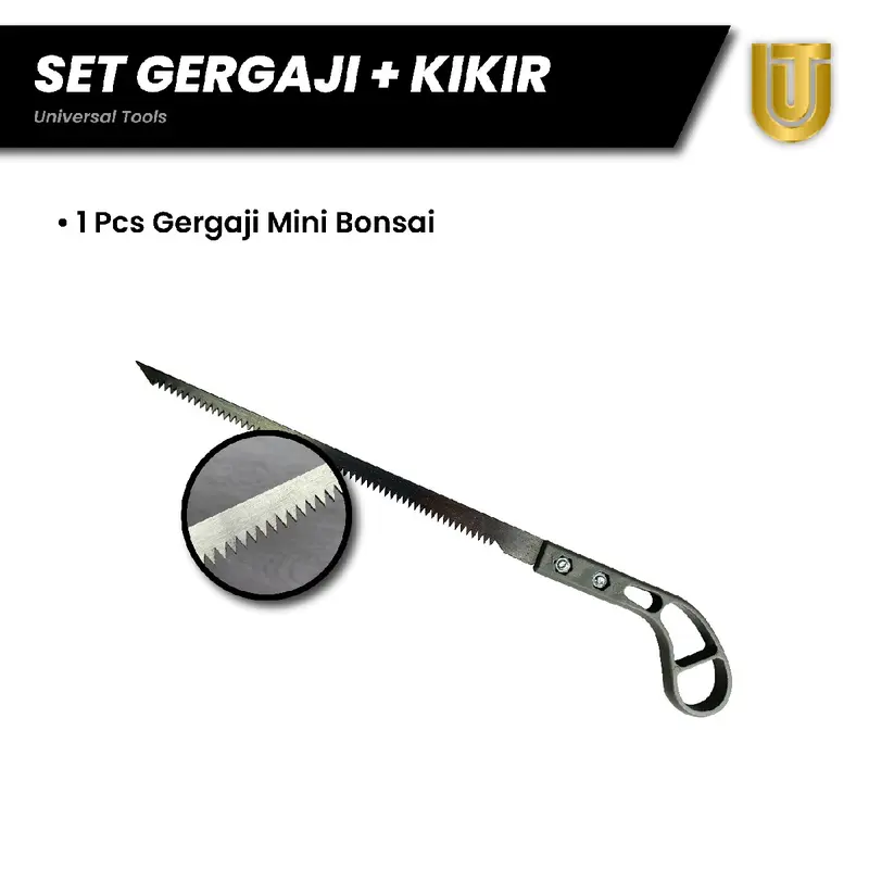 Set 3 pcs, Gergaji Lipat Portable, Gergaji mini Bonsai Gergaji Tangan SK5 Baja Karbon Tinggi dan Kikir gergaji 6 inchi alat pengasah gergaji 5
