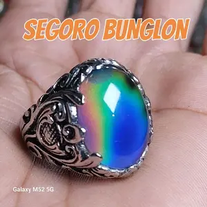 Cincin Segoro Bunglon ring cakar berubah warna tergantung suhu /Zultanite change colour Ring alpaka super Akik