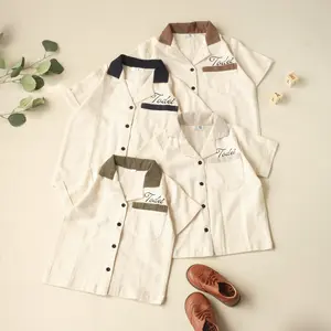 Todei.kids Kemeja Atasan Lengan Pendek Anak Laki Laki Casual Linen Angel Premium 1 Sampai 6 Tahun / Kemeja Hiro / Kemeja Corduroy Anak Laki laki