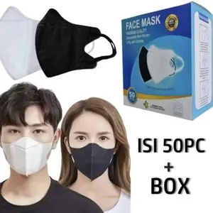 masker duckbill earloop 1 box isi 50 pcs cocok untuk pria dan wanita dewasa remaja