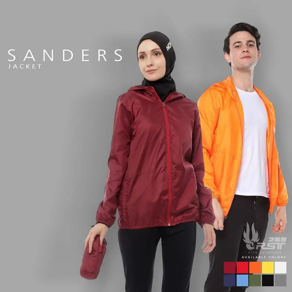 Jaket Olahraga Hoodie Parasut Anti UV Jaket Running Lari Sepeda Pria dan Wanita