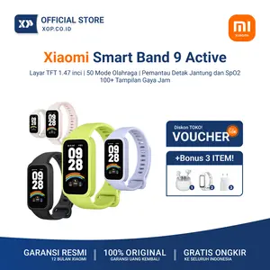 Xiaomi Smart Band 9 Active | Layar TFT 1.47" | Pemantau Detak Jantung | 5 ATM Tahan Air | 100+ Mode Olaharaga