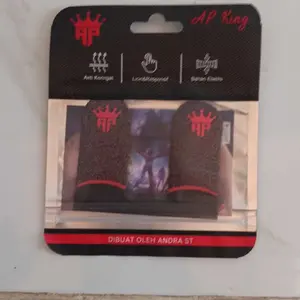 (Sarung Jempol AP King V2 X BSK Pian) Aksesoris Gaming Anti Keringat, Logo Reflectif Hologram & Licin Banget Untuk Game Free Fire & Mobile Legends By Andra ST