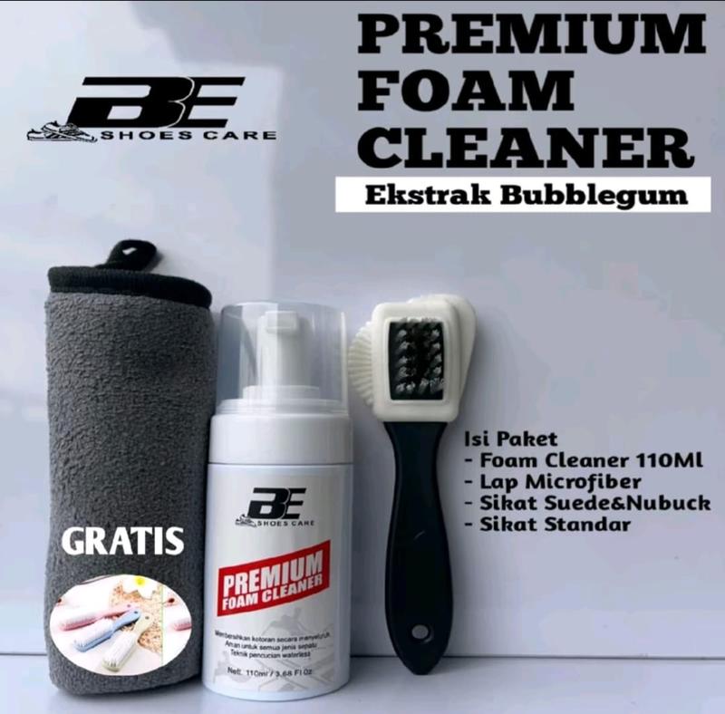 Product Introduction of FREE MICROFIBER + SIKAT Terlaris No. 1 | PAKET CUCI SEPATU Foam Shoes Cleaner Bubble gum By Be Shoes Care | Pembersih Sepatu Instan Foam Cleaner 24