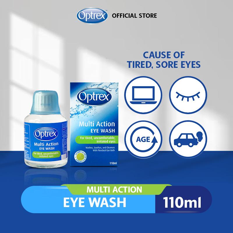 Optrex Multi Action Eye Wash 110ml (Eye Lotion for tired, uncomfortable ...