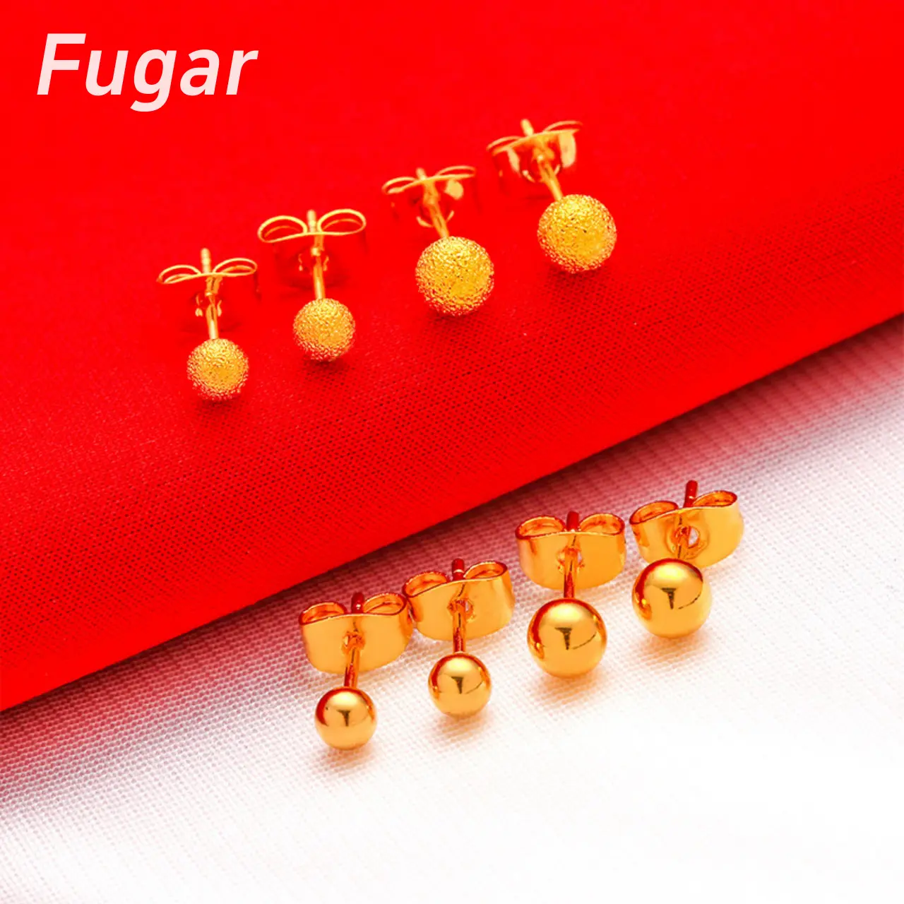 New Women's Smooth Matte Hollow Earrings, 5mm, Fashionable and Versatile
