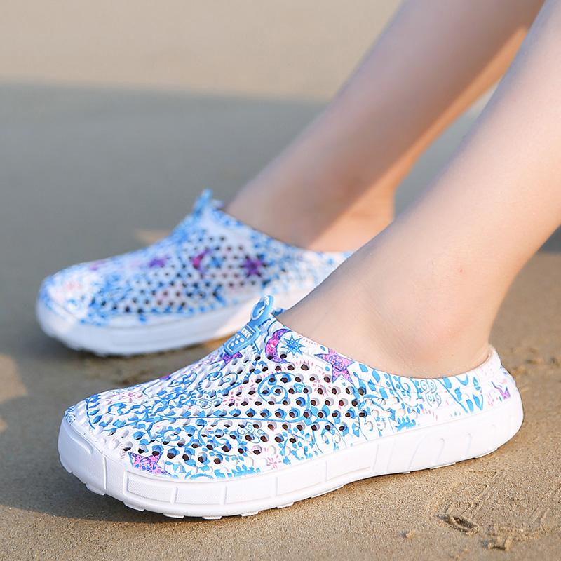 Product Introduction of 2023 New Hot Sale Casual Shoes Women Wedge Beach Shoes Summer Sandals Non-slip Round Toe Sandals Holiday Slippers Walking Shoes Footwear Girl Knee Comfort 40