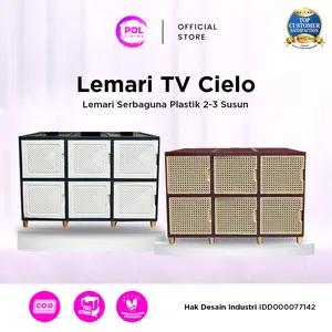 POL - Lemari TV Cielo Serbaguna Plastik 2-3 Susun