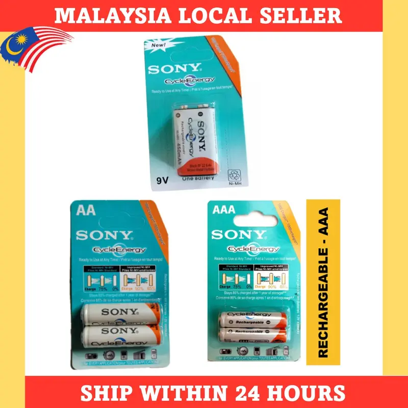 AA AAA 9v Ni-MH CycleEnergu Battery Elektronik Power - TikTok Shop Malaysia