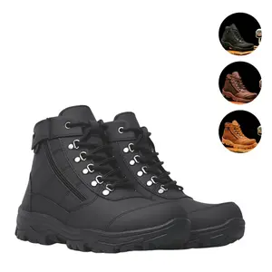 Sepatu Boots Pria ujung besi  morisey tinggi 6inch Pergelangan kaki Shoes Kerja
