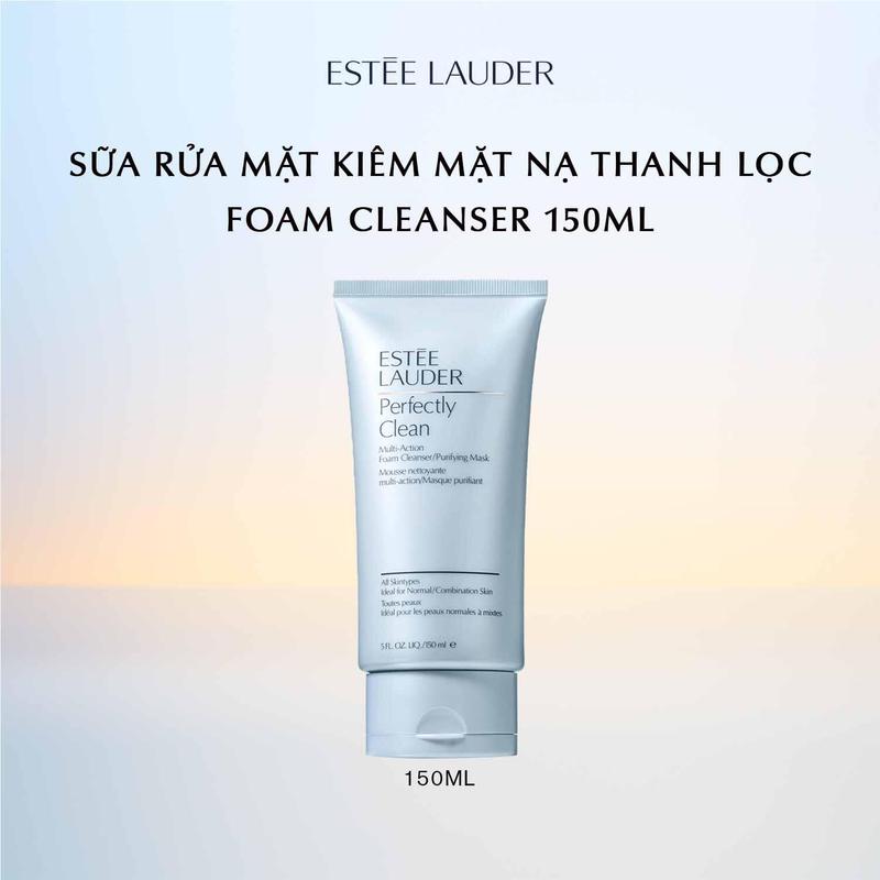 Sữa rửa mặt kiêm mặt nạ thanh lọc Estee Lauder Perfect Clean Foam Cleanser Purifying Mask 150ml