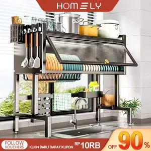 Rak Piring Wastafel Dengan Kabinet Rak Wastafel Cuci Piring Rak Piring Dapur Multifungsi Dengan Aksesoris