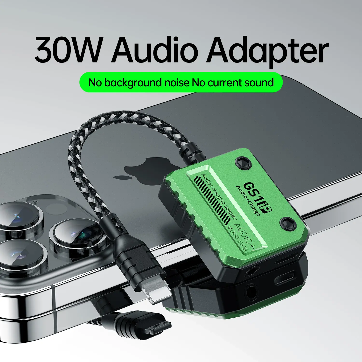 PLEXTONE 30W fast charging suitable for iPhone headphone converter adapter iPhone 12/13/14pro max/min5 charging audio, chicken and microphone 2-in-1 3.5mm circular hole