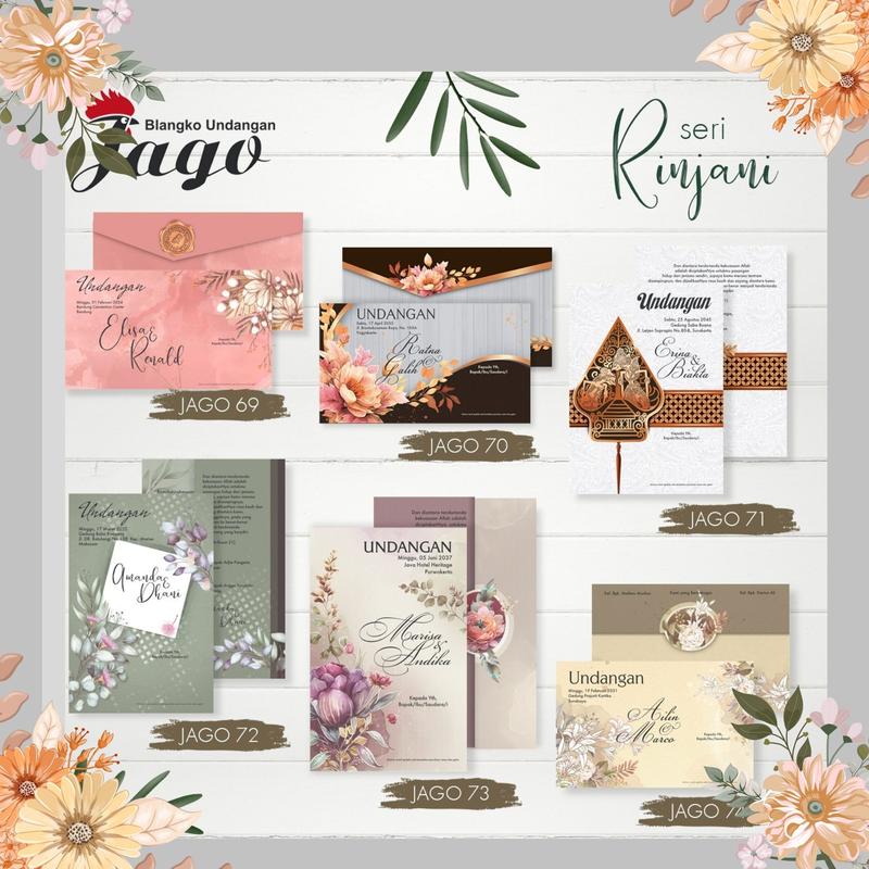 Blangko Undangan Jago 69 isi 100 pcs Tanpa Teks 2