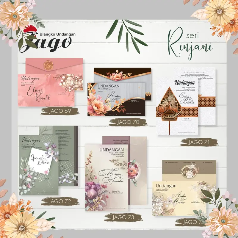 Blangko Undangan Jago 69 isi 100 pcs Tanpa Teks 1
