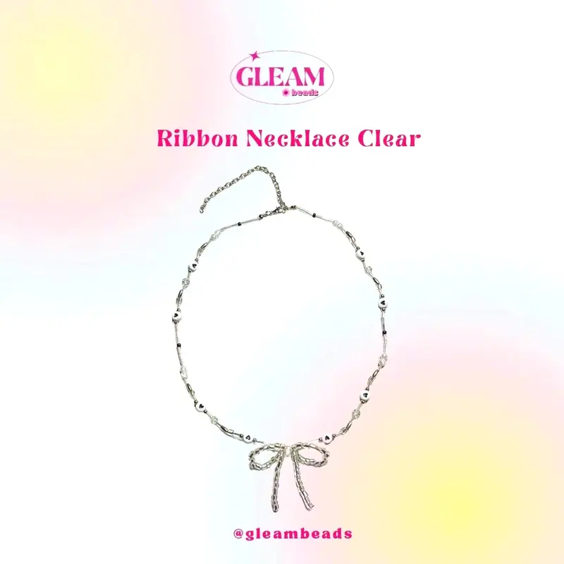 Ribbon Necklace Beads - Kalung Termurah Manik Manik 0
