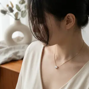 Kalung Wanita Titanium Gold Nagita Love Asih Wanita Simple Elegant Stylish Trendy Loxla
