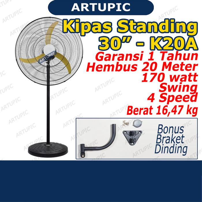 Gambar Kipas STANDING Fan 30 inch merk K20A Kipas Angin Berdiri Standing 30" dari Artupic Peralatan Peternakan Kota Tangerang Selatan Tokopedia