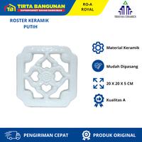 Gambar TRISENSA RO A ROYAL 20 X 20 CM ROSTER KERAMIK / LOBANG ANGIN / VENTILASI KW 1 Putih - White dari Tirta Bangunan Kota Depok 1 Tokopedia