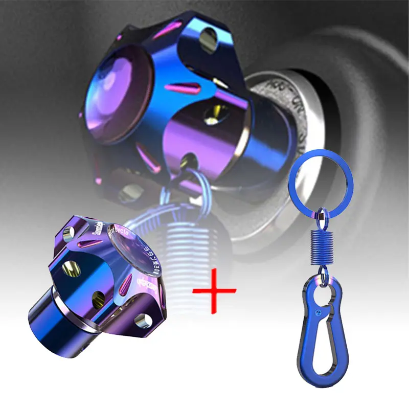 Vỏ Chìa Khóa CNC Thông Dụng Cho Xe Máy, Móc Chìa Khóa Titan Cháy Hình Lục Giác, Vỏ Đầu, Vòng Chìa Khóa Trang Trí Sửa Đổi Tự Làm, Phụ Kiện Xe Hơi