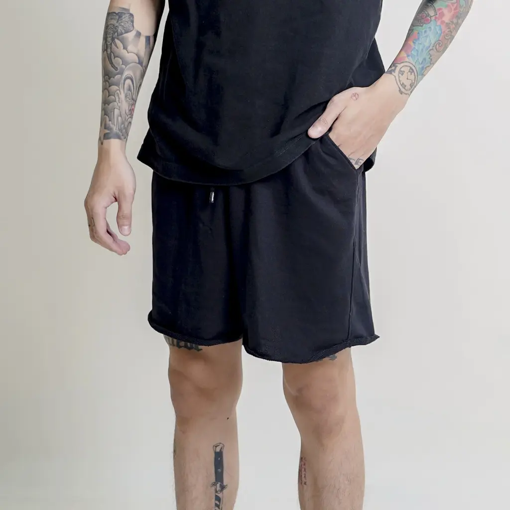 NORON - Celana Pendek Pria Dewasa Boardshort Unfinished Bahan Baby Terry Premium