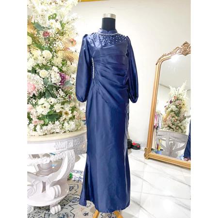 [Vina Dress Spesial Burgundy] Gamis Pesta Kondangan Viral Kirey Duyung Baju Lebaran Wanita Remaja Dewasa muslimah Kekinian Bridesmaid Mewah 4