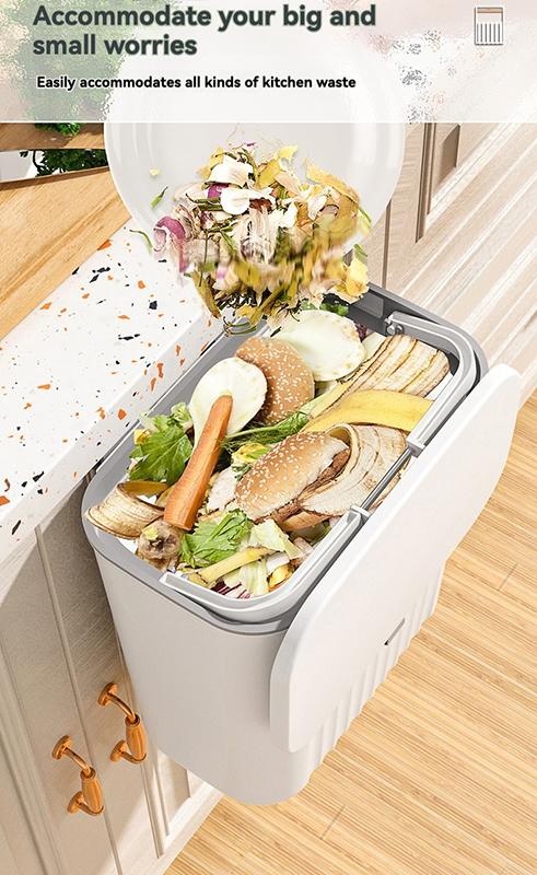 Product Introduction of SG New Design Wall-Mounted F Kitchen Bathroom Large Capacity rubbish bin rubbish bag trash bin dust bin with lid 6