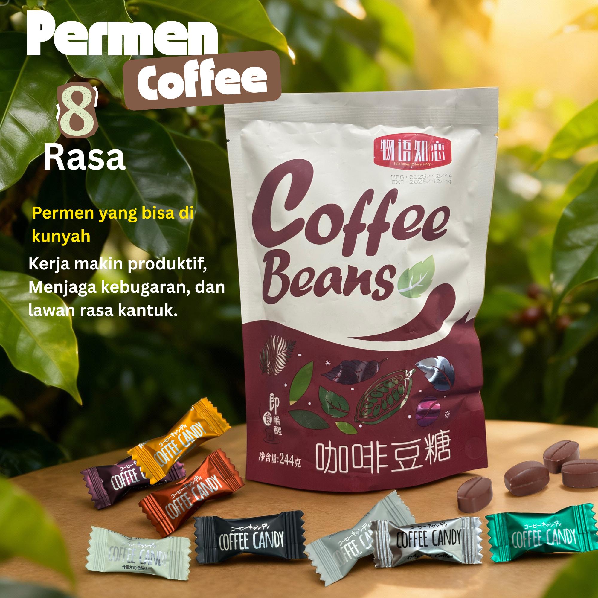 Permen Coffee Beans 8 Varian Rasa Unik 244g Temani Disaat Ngantuk Permen Kopi Berbeda Dengan 8 Rasa Berbeda Dan Pilihan Variety