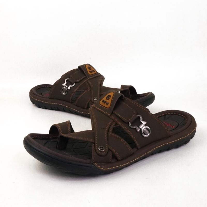 Sandal Pria Sandal Jepit Slop Pria Kulit Premium Sendal Cowok Dewasa Import Terlaris 2024 4