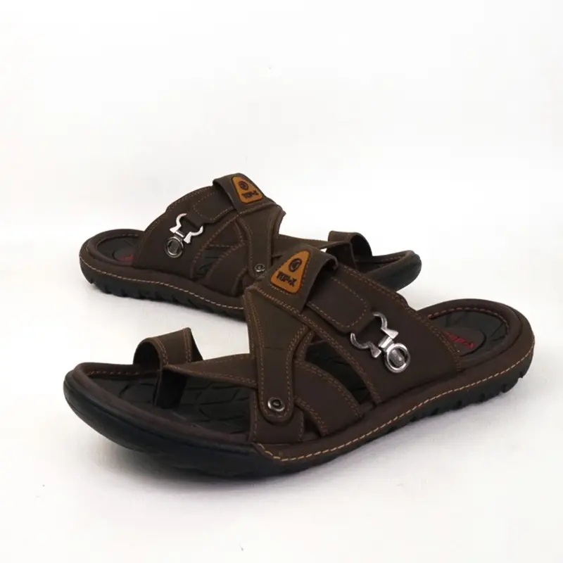 Sandal Pria Sandal Jepit Slop Pria Kulit Premium Sendal Cowok Dewasa Import Terlaris 2024 4