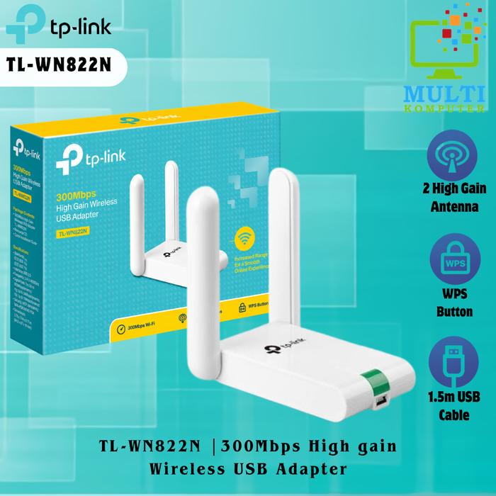 Gambar TP-LINK TL-WN822N 300MBPS HIGH GAIN WIRELESS USB ADAPTER WIFI dari Multi Komputer Kota Administrasi Jakarta Barat Tokopedia