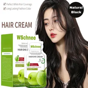 (10PCS)WSchnee SHAMPOO PEWARNA RAMBUT HITAM ALAMI HASIL PERMANENT PENGGUNAAN MUDAH