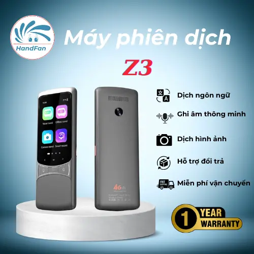 Máy phiên dịch Z3 - 135 ngôn ngữ online và offline - Màn hình IPS 3.1 inch - Kết nối wifi, Bluetooth, sim 3G 4G - Hỗ trợ ghi âm và dịch ảnh - Máy Đọc Sách Bàn Phím