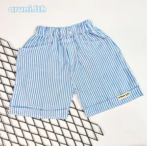 ARUNI Celana Pendek Anak Motif Garis Unisex | Bahan Adem Nyaman | Size S-XL Usia 1–8 Tahun