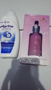 Product Review of PAKET MENCERAHKAN BADAN MARINA UV WHITE HEALTHY AND GLOW DAN HOUSE OF BEAUTY WHITE DOSE BODY SERUM 50 ML NEW YOUTH SKIN REVOLUTION Lotion Tubuh Pencerah from C**@ 0