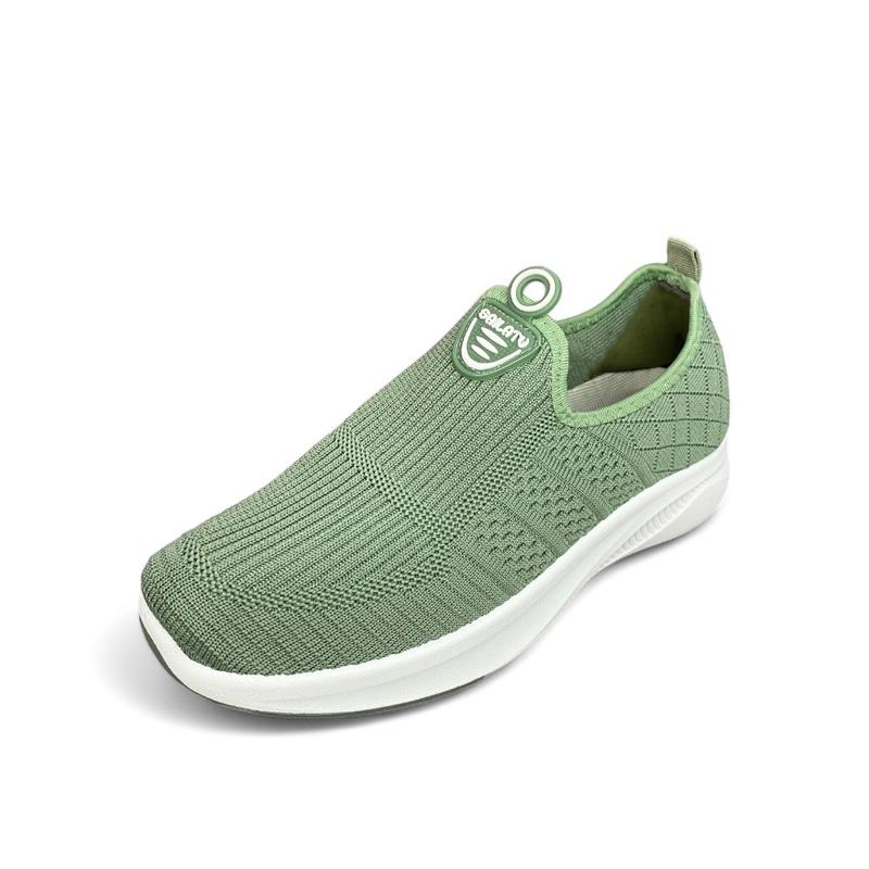 SAILATU sepatu rajut model wedges slip on model terbaru S860 Flat Cewek Shoes Wanita Hitam Kerja 4